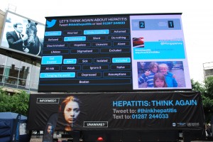 World Hepatitis Day 2014 Tweet wall in action