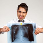Dr Ranj with an xray