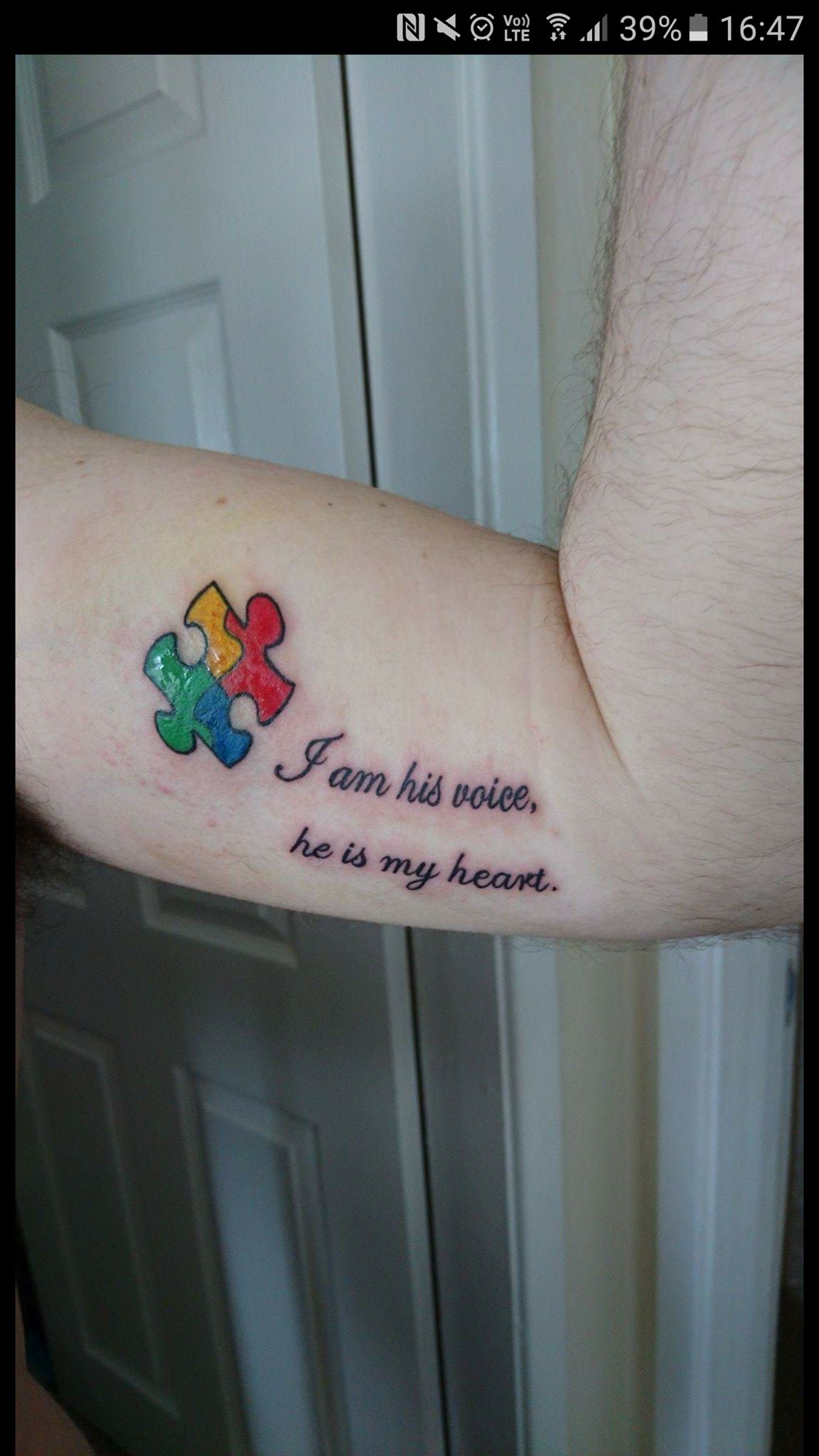 Tattoo uploaded by Laura Ceruti • Autism Awareness (foot) • Tattoodo