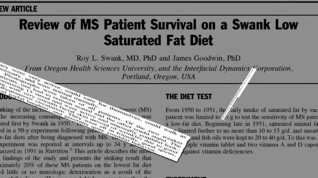 Treating Multiple Sclerosis With the Swank MS Diet